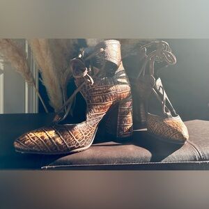 FREEBIRD by Steven -  Joyce in Tan Croco Size 8